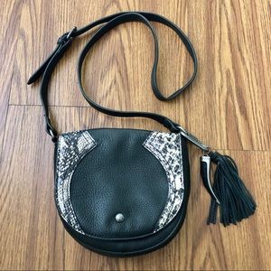 Vince Camuto Leather w/Snake Print Crossbody Bag